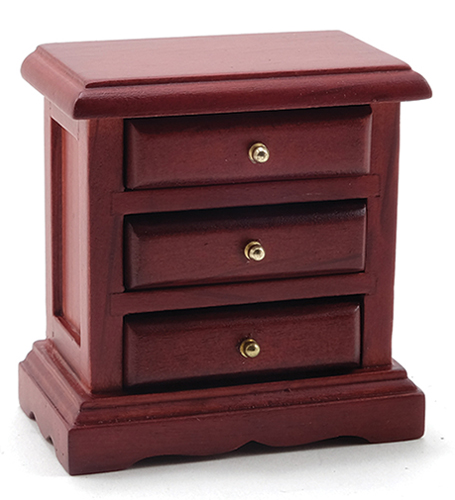 Dollhouse Miniature Night Stand, Mahogany